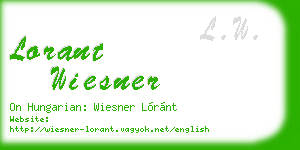 lorant wiesner business card